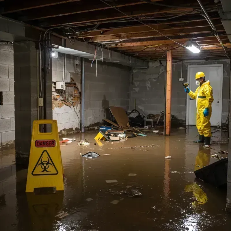 Flooded Basement Electrical Hazard in Georgetown, DE Property